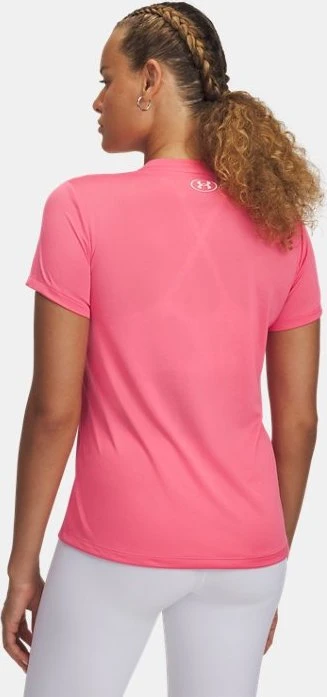 Under Armour Tech V Funktionsshirt kurzarm super pink/white (Damen)