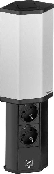 Schulte EvoLine V-Port, 2-fach, 1x USB-A, 2.5m