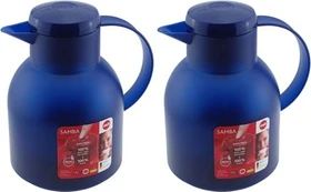 Emsa Samba Isolierkanne quick press 1l blau transluzent