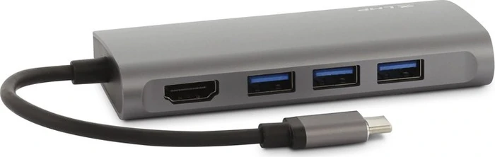 LMP USB-C Video Hub, 5-Port, USB-C 3.0 [Stecker], space gray