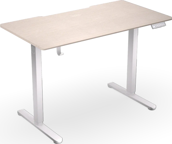 Endorfy Atlas S Electric elektrisch höhenverstellbarer Sitz-Steh-Schreibtisch 114x60cm Light Wood/weiß