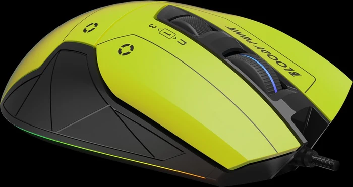 A4Tech Bloody W70 MAX Gaming Mouse Bloody Punk Edition, gelb, USB