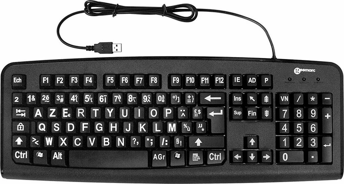 Geemarc Großschrifttastatur V3 schwarz, USB, FR