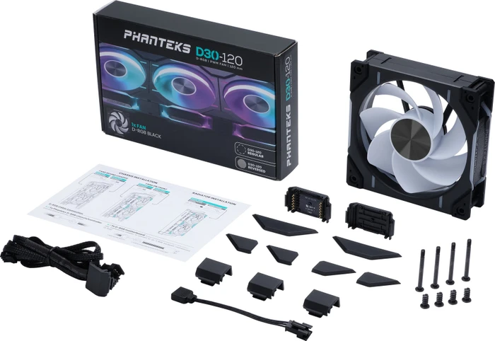 Phanteks D30-120 D-RGB Reverse, schwarz, 120mm
