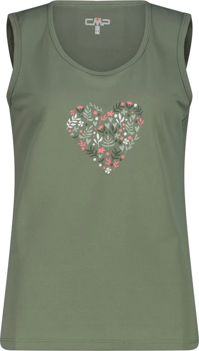 CMP Frontgrafik Tanktop Funktionsshirt ärmellos avocado (Damen)