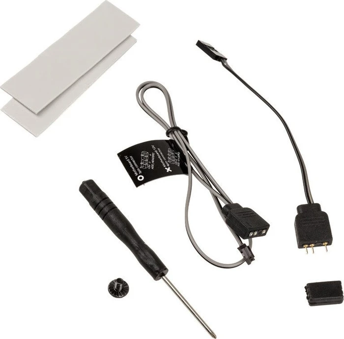 Akasa Dual M.2 PCIe SSD adapter with RGB LED light and heatsink