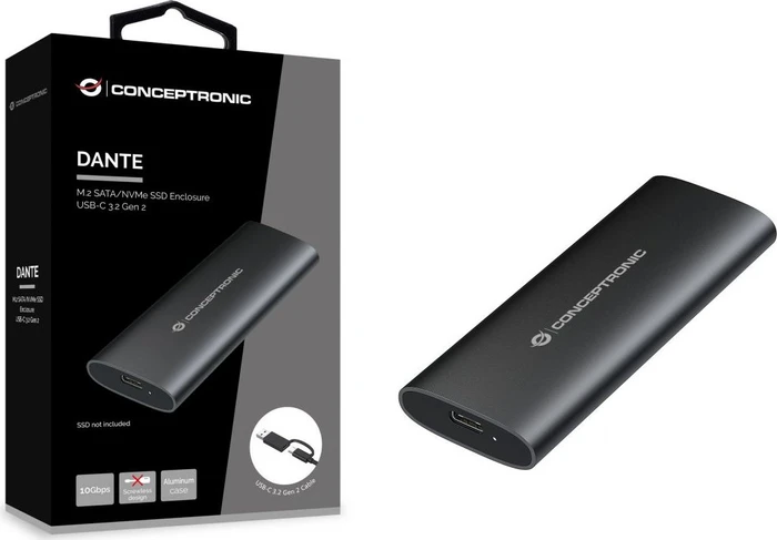 Conceptronic M.2 SSD-Gehäuse, USB-C 3.1