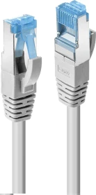 Lindy Patchkabel Slim, TPE (LSZH) flexibel, 28AWG, Cat6a, S/FTP, RJ-45/RJ-45, 3m, grau