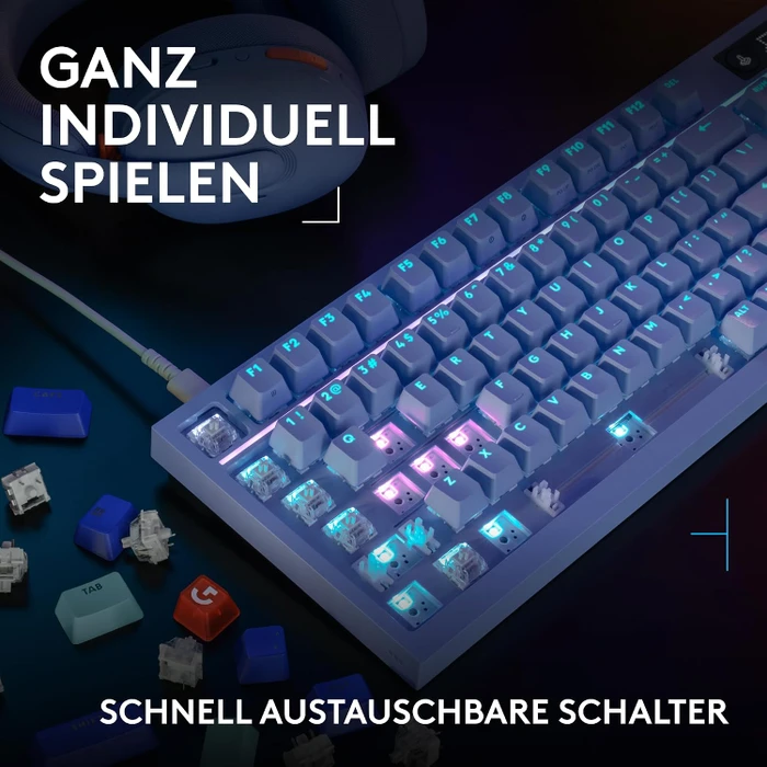 Logitech G316 X 98, Lilac, violett, Tactile Switch, USB, FR