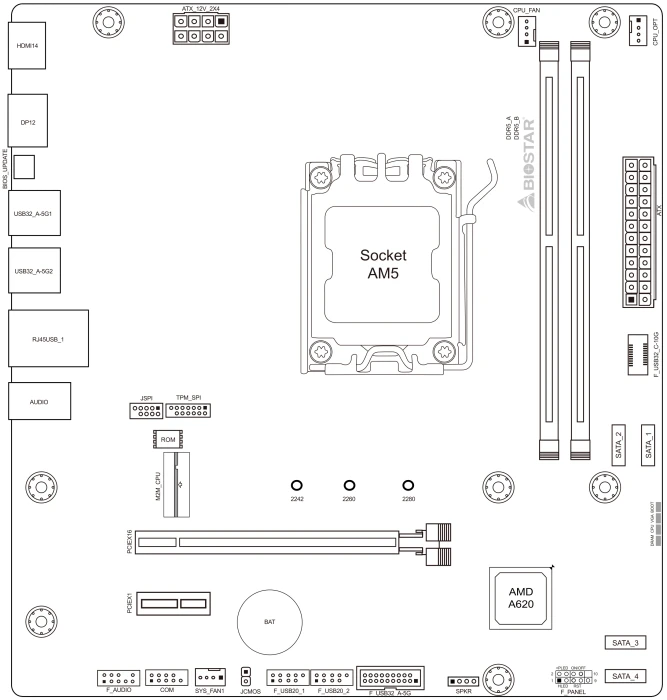 Biostar A620MT (AMD AM5)