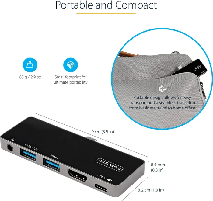 StarTech USB C Multiport-Adapter, USB-C 3.0 [Buchse]