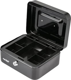 HMF 10120 Geldkassette, schwarz, Schlüsselschloss