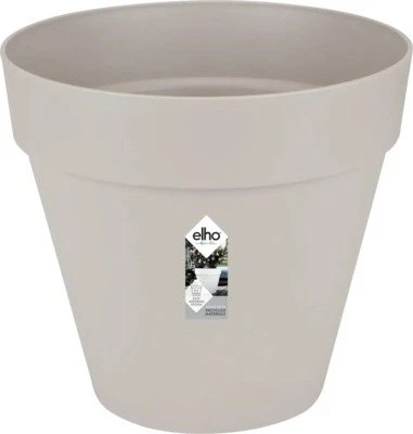 Elho Loft Urban mit Rollen rund 40cm warmes grau