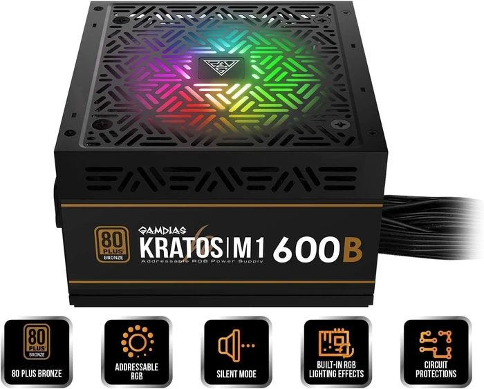 Gamdias Kratos Bronze M1-600B 600W, ATX 2.2