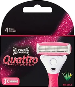 Wilkinson Sword Quattro for Women Rasierklinge, 3 Stück