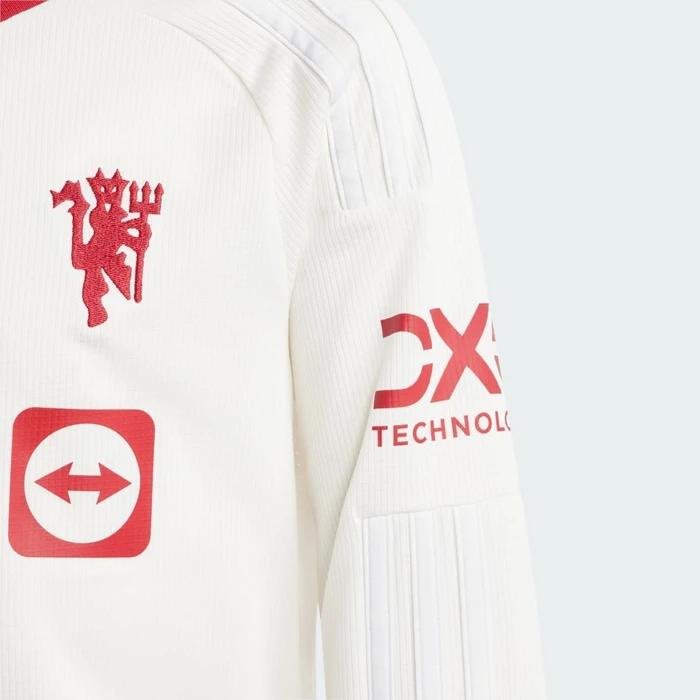 adidas Manchester United 2023/2024 Ausweichtrikot langarm cloud white (Junior)