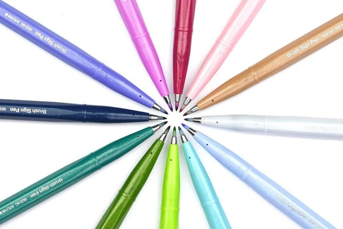 Pentel Brush Sign Pen SES15C hellgrau
