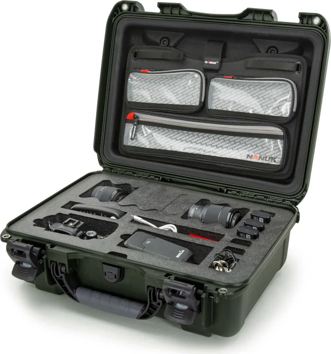 Nanuk 925 DSLR Kamerakoffer mit Deckel Organizer olive
