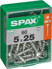 Spax WIROX A9J 4CUT T-STAR plus T20 Universalschraube, 5x25mm, 60 Stück