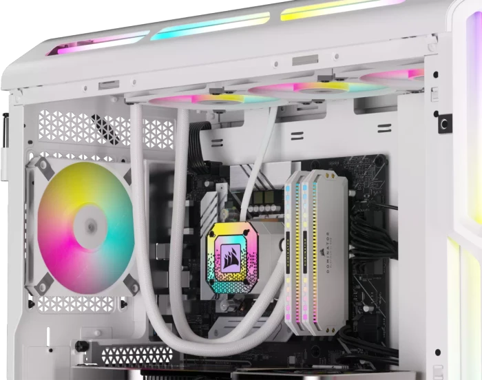 Corsair AF Series iCUE AF120 RGB Slim Twin Pack, weiß, 120mm, 2er-Pack
