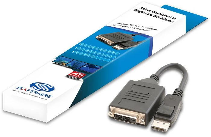 Sapphire aktiver DisplayPort/Single-Link DVI Adapter