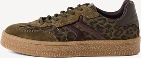 Tamaris Ledersneaker Low olive leopard (Damen)
