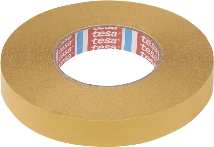 tesa tesafix 4970 doppelseitiges Klebeband weiß, 25mm/50m, 1 Stück