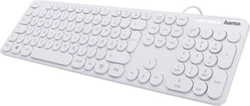 Hama KC-500 Tastatur weiß, USB, DE