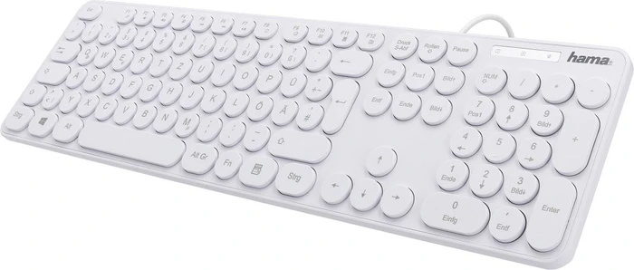 Hama KC-500 Tastatur weiß, USB, DE