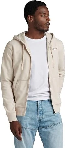 G-Star Back Graphic Zip Through Hooded Hoodie whitebait (Herren)
