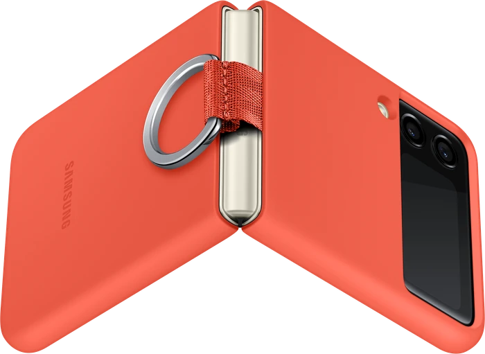 Samsung Silicone Cover with Ring für Galaxy Z Flip 3 5G Coral