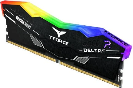 TeamGroup T-Force DELTAα RGB schwarz UDIMM 16GB Kit, DDR5-5200, CL38-40-40-84, X16