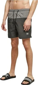 Urban Classics Block Badeshorts blackbrid/asphalt (Herren)