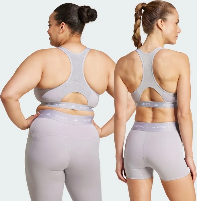 adidas TECHFIT Medium-Support Sport-BH glory grey (Damen)