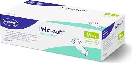 Hartmann Peha-soft Latex protect Einweghandschuhe M, 100 Stück