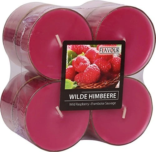 Gala Wilde Himbeere Teelicht Duftkerze, 8 Stück