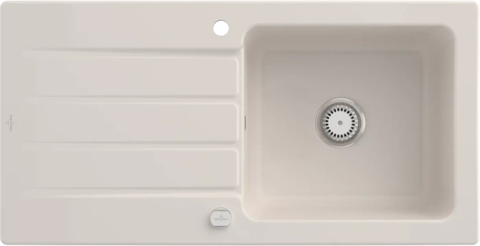 Villeroy & Boch Architectura 1000x510mm Einbau Becken reversibel mit Ablauffernbedienung crema