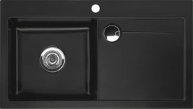 systemceram Stema 90 Einbau Becken links nigra