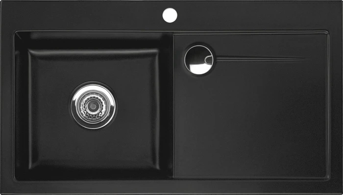systemceram Stema 90 Einbau Becken links nigra