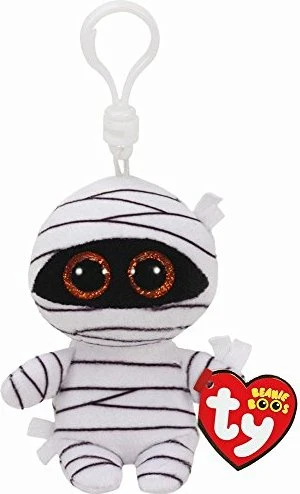 TY Clips Mumie Mummy Schlüsselanhänger 8.5cm weiß