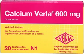Calcium Verla 600mg Filmtabletten, 20 Stück