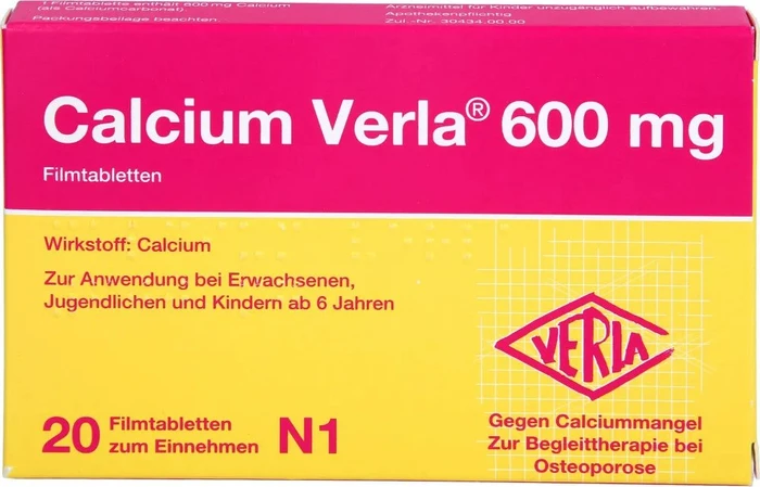 Calcium Verla 600mg Filmtabletten, 20 Stück