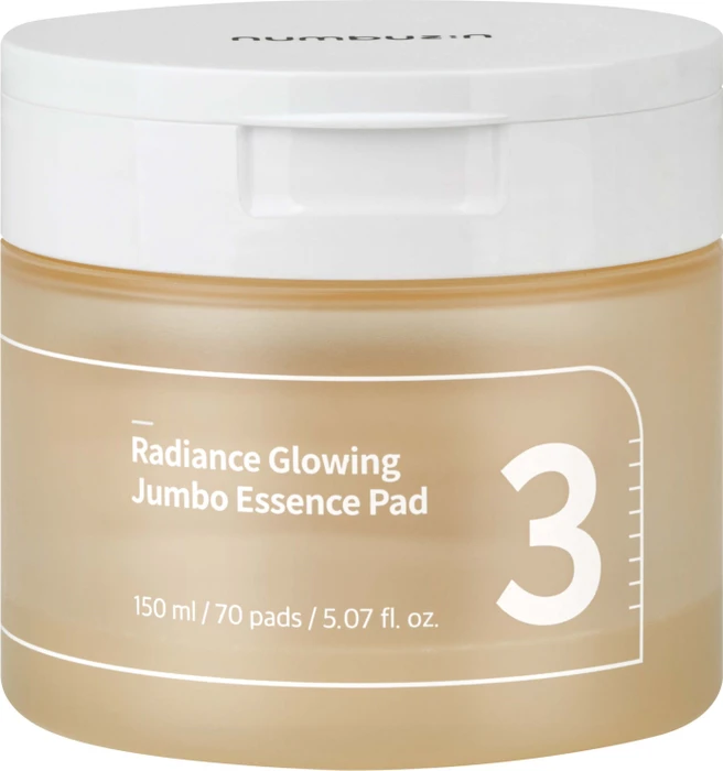 Numbuzin No. 3 Radiance Glowing Jumbo Essence Pad, 70 Stück