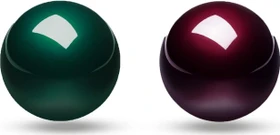 Perixx PERIPRO-303X2A 34mm für Perimice und Logitech M570, Ersatz-Trackball, 1x grün, 1x rot, 2er-Set