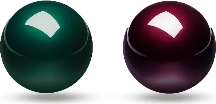 Perixx PERIPRO-303X2A 34mm für Perimice und Logitech M570, Ersatz-Trackball, 1x grün, 1x rot, 2er-Set