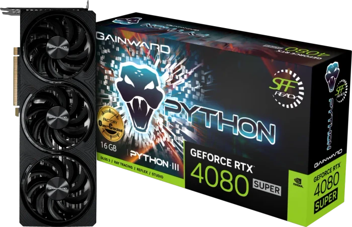 Gainward GeForce RTX 4080 SUPER Python III OC, 16GB GDDR6X, HDMI, 3x DP