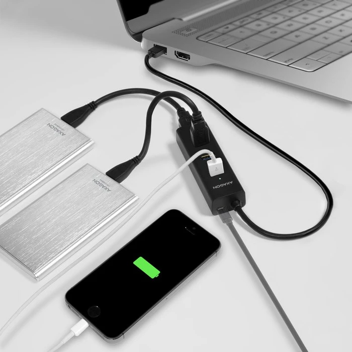 Axagon USB-Hub, 4x USB-A 3.0, USB-A 3.0 [Stecker]