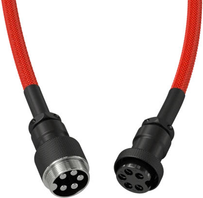 Glorious Coiled Cable USB-C auf USB-A, Tastaturkabel (Spiral-Textilkabel), 1.37m, Crimson Red