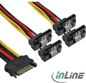 InLine SATA Buchse auf 4x SATA Stecker Y-Kabel, gewinkelt 0.15m (29683V)