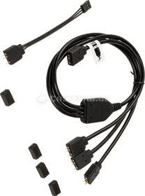 Akasa Addressable RGB LED Splitter Kabel, 3-fach, 50cm, schwarz